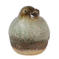Clayre & Eef | Decoratie beeld Vogel Groen 16x12x14 cm | 6PR4123