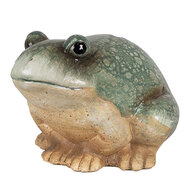 Clayre & Eef | Decoratie Kikker Groen 13x12x9 cm | 6PR4124