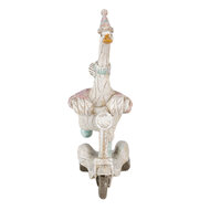 Clayre & Eef | Decoratie Beeld Gans Wit, Blauw 14x6x19 cm | 6PR4688