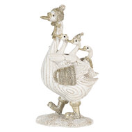 Clayre & Eef | Decoratie Beeld Gans Wit 10x5x18 cm | 6PR4689