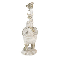 Clayre & Eef | Decoratie Beeld Gans Wit 10x5x18 cm | 6PR4689