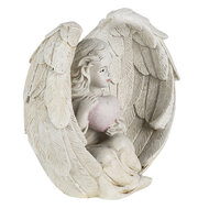 Clayre & Eef | Decoratie Beeld Engel Beige (2) 10x6x10 cm | 6PR4708