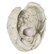 Clayre & Eef | Decoratie Beeld Engel Beige (2) 10x6x10 cm | 6PR4708