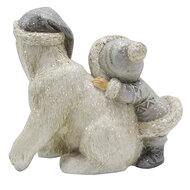 Clayre & Eef | Decoratie Beeld Kind Wit 11x6x11 cm | 6PR4811