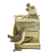 Clayre & Eef | Decoratie beeld Vogels Goudkleurig Bruin 10x5x15 cm | 6PR4867