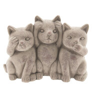 Clayre & Eef | Decoratie Kat Grijs 22x10x16 cm | 6TE0193