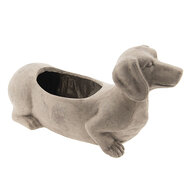 Clayre & Eef | Bloempot Binnen Grijs, Bruin 30x12x16 cm | 6TE0201
