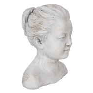 Clayre & Eef | Decoratie Buste Buste Grijs 17x16x20 cm | 6TE0288
