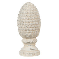 Clayre & Eef | Decoratie Beeld Dennenappel Beige ø 10x23 cm | 6TE0393S