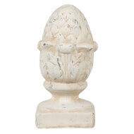 Clayre & Eef | Decoratie Beeld Dennenappel Beige 11x11x21 cm | 6TE0395