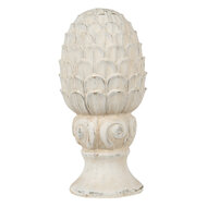 Clayre & Eef | Decoratie Beeld Dennenappel Beige ø 14x29 cm | 6TE0396