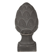 Clayre & Eef | Decoratie Beeld Dennenappel Grijs ø 13x26 cm | 6TE0398M