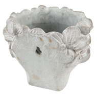 Clayre & Eef | Bloempot Binnen Hoofd Grijs, Beige 20x18x18 cm | 6TE0418L