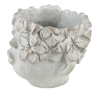 Clayre & Eef | Bloempot Binnen Hoofd Grijs, Beige 12x9x10 cm | 6TE0418S