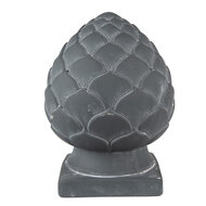Clayre & Eef | Decoratie Beeld Dennenappel Grijs ø 18x24 cm | 6TE0470M