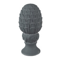 Clayre & Eef | Decoratie Beeld Dennenappel Grijs ø 14x29 cm | 6TE0471