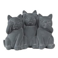 Clayre & Eef | Decoratie Kat Grijs 22x10x16 cm | 6TE0475