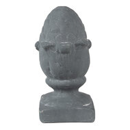 Clayre & Eef | Decoratie Beeld Dennenappel Grijs 11x11x21 cm | 6TE0476