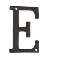 Clayre & Eef | IJzeren Letter E Bruin 8x1x13 cm | 6Y0840-E