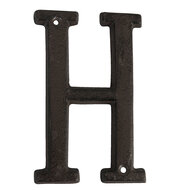 Clayre & Eef | IJzeren Letter H Bruin 8x1x13 cm | 6Y0840-H