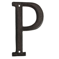 Clayre & Eef | IJzeren Letter P Bruin 8x1x13 cm | 6Y0840-P