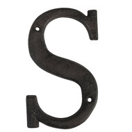 Clayre & Eef | IJzeren Letter S Bruin 8x1x13 cm | 6Y0840-S