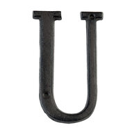 Clayre & Eef | IJzeren Letter U Bruin 8x1x13 cm | 6Y0840-U