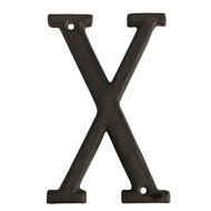 Clayre & Eef | IJzeren Letter X Bruin 8x1x13 cm | 6Y0840-X