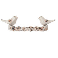 Clayre & Eef | Handgreep Vogel Wit 13x8x3 cm | 6Y2333