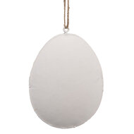 Clayre & Eef | Decoratie Hanger ei Wit 10x2x8 cm | 6Y5568