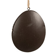 Clayre & Eef | Decoratie Hanger ei Grijs 10x2x8 cm | 6Y5577