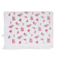 Clayre & Eef | Gastendoekje Wit Roze 40x66 cm | CT029