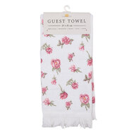 Clayre & Eef | Gastendoekje Wit Roze 40x66 cm | CT029