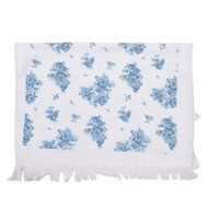 Clayre & Eef | Gastendoekje Wit Blauw 40x66 cm | CTBRB