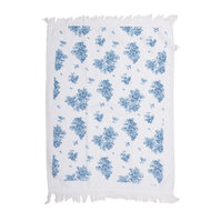 Clayre & Eef | Gastendoekje Wit Blauw 40x66 cm | CTBRB