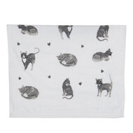 Clayre & Eef | Gastendoekje Grijs, Wit 40x66 cm | CTCAK