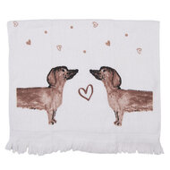 Clayre & Eef | Gastendoekje Beige, Bruin 40x66 cm | CTDHL2