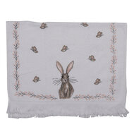 Clayre & Eef | Gastendoekje Wit, Roze, Beige 40x66 cm | CTREB1