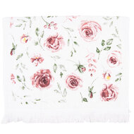 Clayre & Eef | Gastendoekje Wit, Roze, Groen 40x66 cm | CTRUR