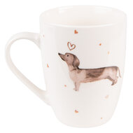 Clayre & Eef | Mok Beige Bruin 12x8x10 cm / 300 ml | DHLMU