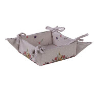 Clayre & Eef | Broodmand Roze, Beige 35x35x8 cm | HBU47