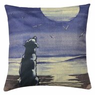 Clayre & Eef | Kussenhoes Blauw, Grijs, Beige 43x43 cm | KT021.241