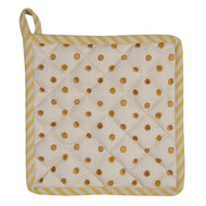 Clayre & Eef | Pannenlap Beige, Geel 20x20 cm | LEL45