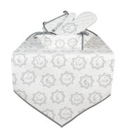 Clayre & Eef | Broodmand Wit Grijs 35x35x8 cm | LGC47