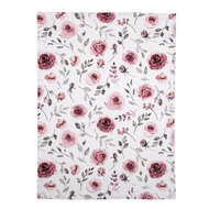 Clayre & Eef | Theedoek Wit Roze Groen 50x70 cm | RUR42