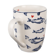 Clayre & Eef | Mok Wit Blauw 350 ml | SSFMU