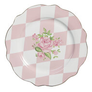 Clayre & Eef | Servies Ontbijtbord Roze ø 20x2 cm | SWRDP