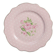 Clayre & Eef | Servies Ontbijtbord Roze ø 20x2 cm | SWRDP-1