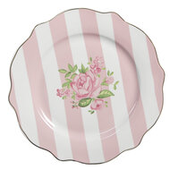 Clayre & Eef | Servies Ontbijtbord Roze ø 20x2 cm | SWRDP-2