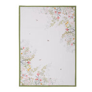 Clayre & Eef | Theedoek Wit Groen 50x70 cm | WFF42